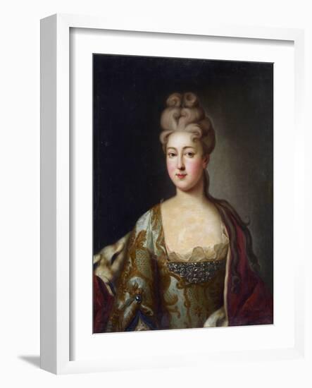 Charlotte De Brunswick-Lunebourg (Brunswick Lunebourg) - Portrait of Princess Charlotte of Brunswic-Unknown Artist-Framed Giclee Print