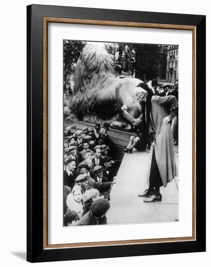 Charlotte Despard in Trafalgar Square-null-Framed Giclee Print