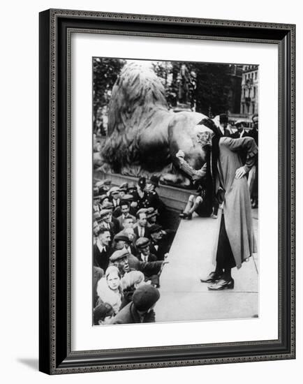 Charlotte Despard in Trafalgar Square-null-Framed Giclee Print