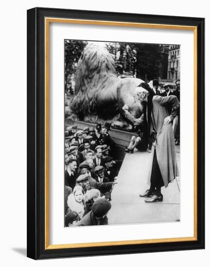 Charlotte Despard in Trafalgar Square-null-Framed Giclee Print