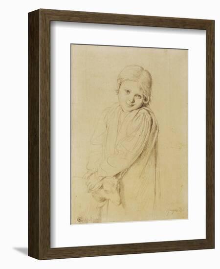 Charlotte-Madeleine Taurel, Daughter of the Engraver, 1825-Jean-Auguste-Dominique Ingres-Framed Giclee Print