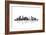 Charlotte NC Skyline BG 1-Marlene Watson-Framed Giclee Print