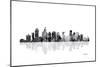 Charlotte NC Skyline BG 1-Marlene Watson-Mounted Giclee Print