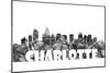 Charlotte NC Skyline BG 2-Marlene Watson-Mounted Giclee Print