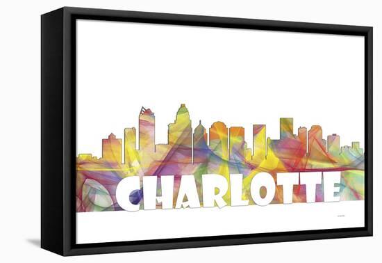 Charlotte NC Skyline Mclr 2-Marlene Watson-Framed Premier Image Canvas