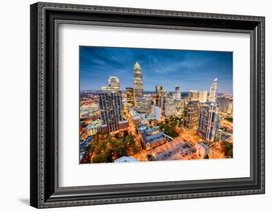 Charlotte, North Carolina, USA Uptown Cityscape.-SeanPavonePhoto-Framed Photographic Print