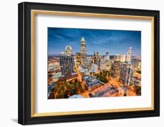 Charlotte, North Carolina, USA Uptown Cityscape.-SeanPavonePhoto-Framed Photographic Print