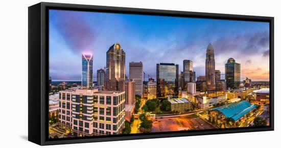 Charlotte, North Carolina, USA Uptown Skyline Panorama-Sean Pavone-Framed Premier Image Canvas