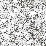 Bicycles, 2020, (Fine Liner)-Charlotte Orr-Framed Premier Image Canvas