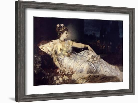 Charlotte Wolter as Messalina, 1875-Hans Makart-Framed Giclee Print