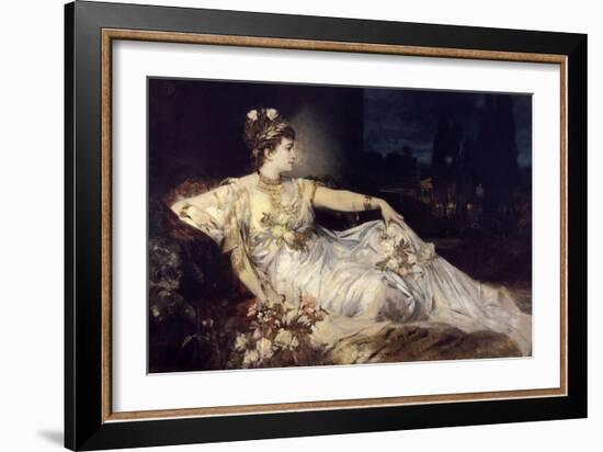 Charlotte Wolter as Messalina, 1875-Hans Makart-Framed Giclee Print