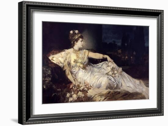 Charlotte Wolter as Messalina, 1875-Hans Makart-Framed Giclee Print