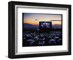 Charlton Heston as Moses in Motion Picture "The Ten Commandments" Shown at Drive in Movie Theater-J. R. Eyerman-Framed Photographic Print