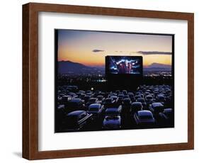 Charlton Heston as Moses in Motion Picture "The Ten Commandments" Shown at Drive in Movie Theater-J. R. Eyerman-Framed Photographic Print