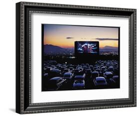 Charlton Heston as Moses in Motion Picture "The Ten Commandments" Shown at Drive in Movie Theater-J. R. Eyerman-Framed Photographic Print