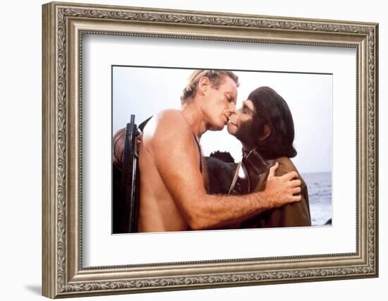 Charlton Heston; Kim Hunter. "Planet of the Apes" [1968], Directed by Franklin J. Schaffner.-null-Framed Photographic Print