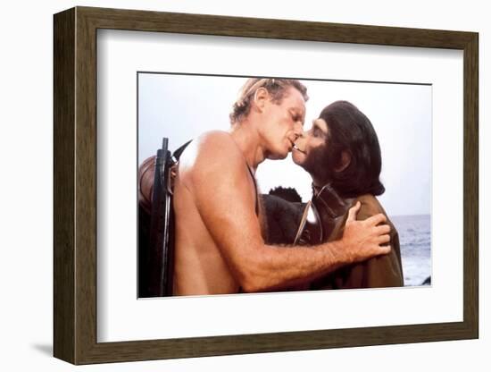 Charlton Heston; Kim Hunter. "Planet of the Apes" [1968], Directed by Franklin J. Schaffner.-null-Framed Photographic Print