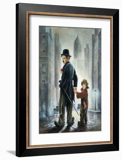 Charly Chaplin 6-Renate Holzner-Framed Art Print