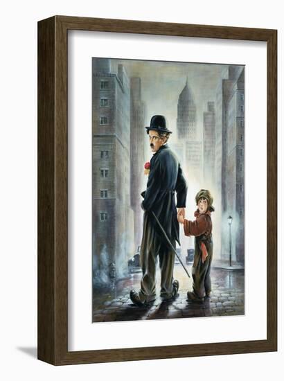 Charly Chaplin 6-Renate Holzner-Framed Art Print