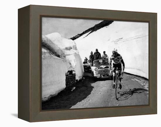 Charly Gaul in a Climb During the 42nd Giro D'Italia-Angelo Cozzi-Framed Premier Image Canvas