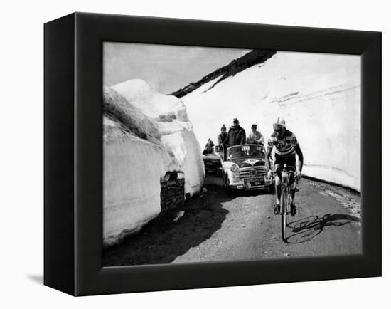Charly Gaul in a Climb During the 42nd Giro D'Italia-Angelo Cozzi-Framed Premier Image Canvas