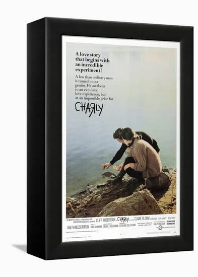 Charly, US poster, Claire Bloom, Cliff Robertson, 1968-null-Framed Stretched Canvas
