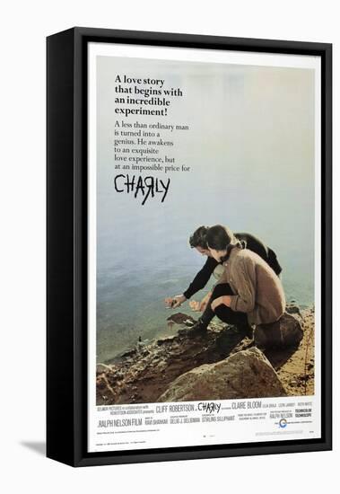 Charly, US poster, Claire Bloom, Cliff Robertson, 1968-null-Framed Stretched Canvas