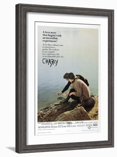 Charly, US poster, Claire Bloom, Cliff Robertson, 1968-null-Framed Art Print