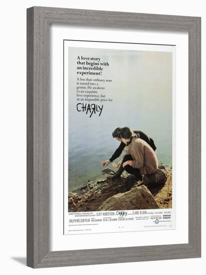 Charly, US poster, Claire Bloom, Cliff Robertson, 1968-null-Framed Art Print