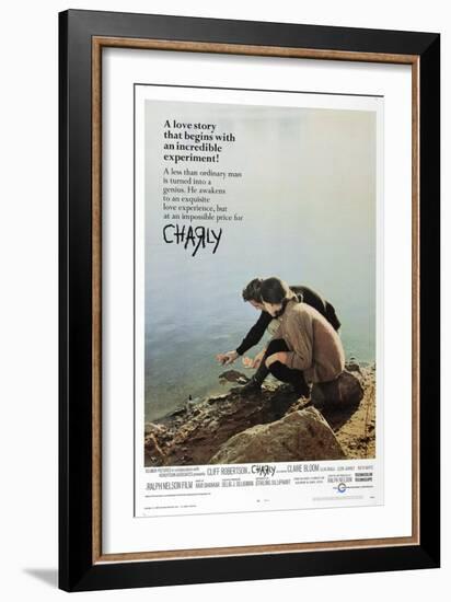 Charly, US poster, Claire Bloom, Cliff Robertson, 1968-null-Framed Art Print