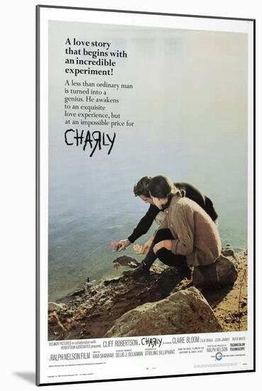 Charly, US poster, Claire Bloom, Cliff Robertson, 1968-null-Mounted Art Print