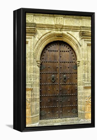 Charming Spanish Colonial Architecture, Old City, Cartagena, Colombia-Jerry Ginsberg-Framed Premier Image Canvas