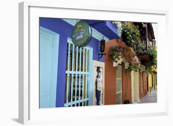 Charming Spanish Colonial Architecture, Old City, Cartagena, Colombia-Jerry Ginsberg-Framed Photographic Print