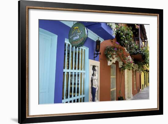 Charming Spanish Colonial Architecture, Old City, Cartagena, Colombia-Jerry Ginsberg-Framed Photographic Print