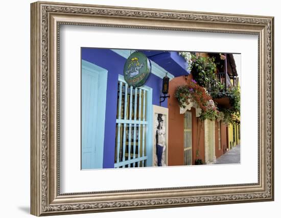 Charming Spanish Colonial Architecture, Old City, Cartagena, Colombia-Jerry Ginsberg-Framed Photographic Print