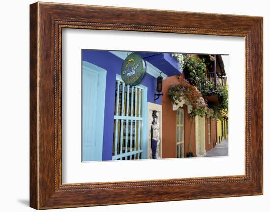 Charming Spanish Colonial Architecture, Old City, Cartagena, Colombia-Jerry Ginsberg-Framed Photographic Print