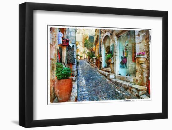 Charming Villages of Provance, France - Artwork in Painting Styl-Maugli-l-Framed Photographic Print