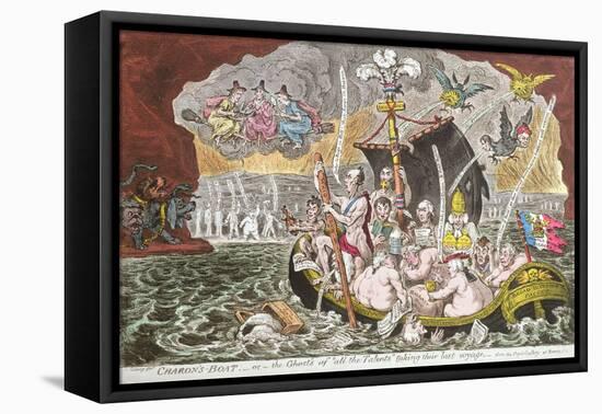 Charon's Boat, or the Ghost's of the 'All Talents' Taking their Last Voyage-James Gillray-Framed Premier Image Canvas