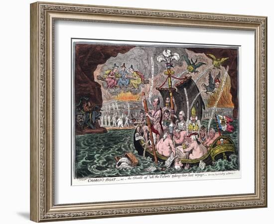 Charon's Boat, or the Ghosts of All the Talents Taking their Last Voyage, 1807-James Gillray-Framed Giclee Print