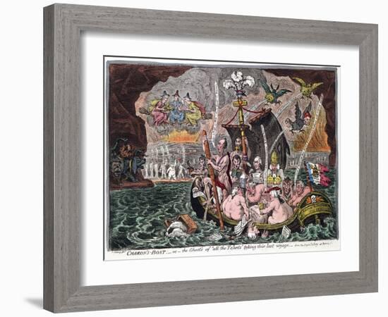 Charon's Boat, or the Ghosts of All the Talents Taking their Last Voyage, 1807-James Gillray-Framed Giclee Print