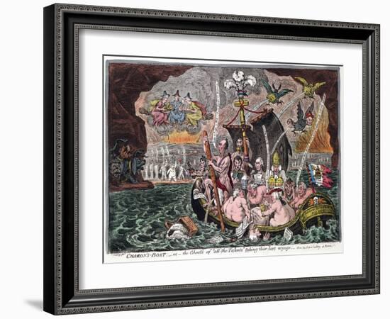 Charon's Boat, or the Ghosts of All the Talents Taking their Last Voyage, 1807-James Gillray-Framed Giclee Print