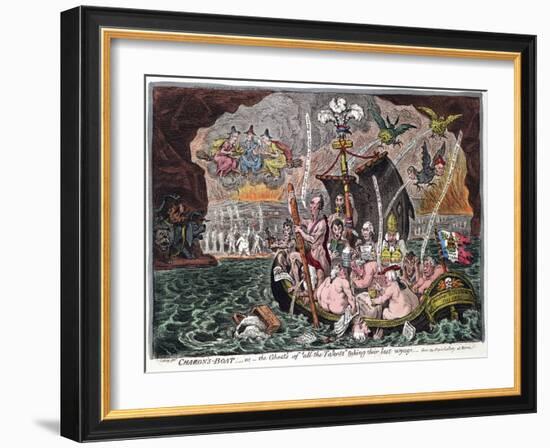 Charon's Boat, or the Ghosts of All the Talents Taking their Last Voyage, 1807-James Gillray-Framed Giclee Print