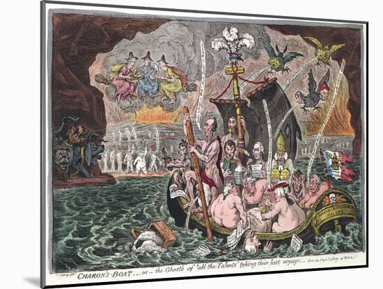 Charon's Boat or the Ghosts of All the Talents Taking their Last Voyage, 1807-James Gillray-Mounted Giclee Print