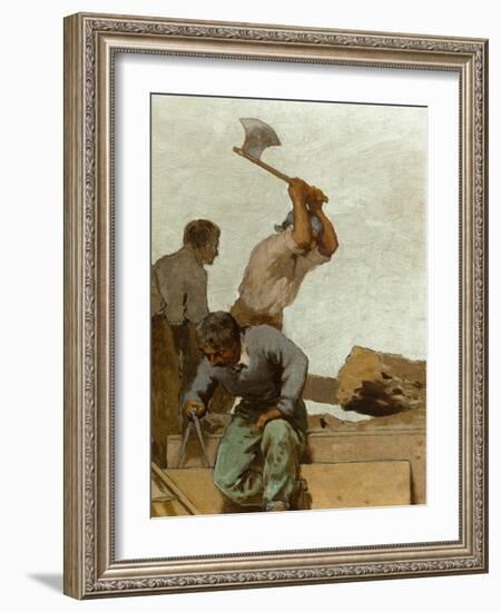 Charpente, Esquisse pour l'école de la rue Château-Landon-Jules Didier-Framed Giclee Print