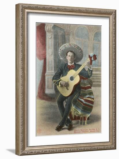 Charro Playing Guitar, Mexico-null-Framed Art Print