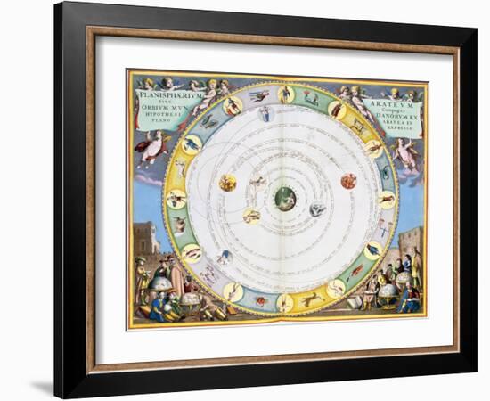 Chart describing the movement of the Planets, 1660-1661-Andreas Cellarius-Framed Giclee Print