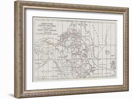 Chart of the Arctic Regions Showing the North West Passage Connecting the Atlantic and Pacific Ocea-John Dower-Framed Giclee Print