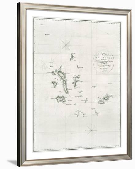 Chart of the Galapagos, 1798-Aaron Arrowsmith-Framed Premium Giclee Print