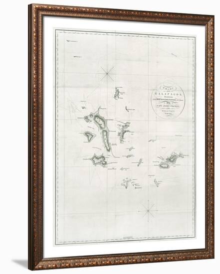 Chart of the Galapagos, 1798-Aaron Arrowsmith-Framed Premium Giclee Print