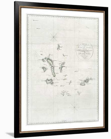 Chart of the Galapagos, 1798-Aaron Arrowsmith-Framed Premium Giclee Print